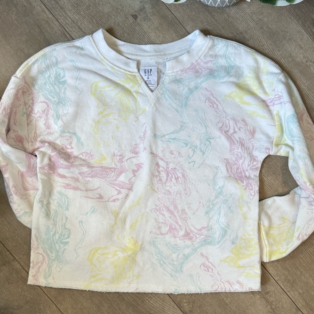 GAP Kids Multicolor Pastel Sweatshirt Girls Size Medium